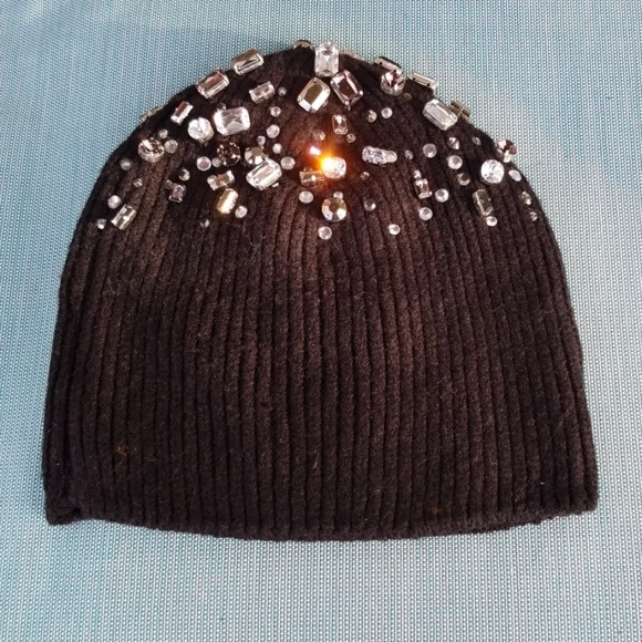 INC International Concepts Accessories - INC International Concepts beanie black bling